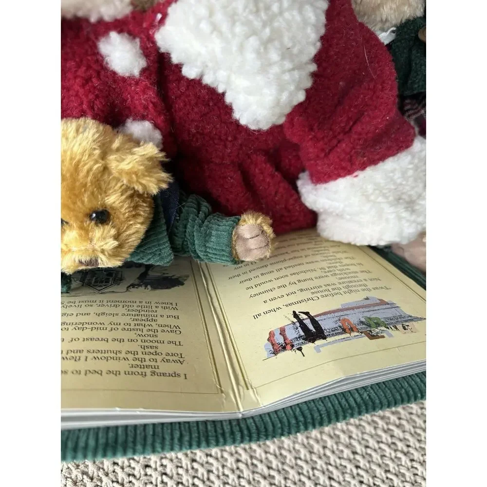 Vintage Twas The Night Before Christmas Story Time Talking Bear with For Parts